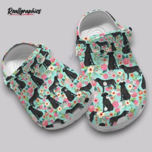 floral dog clogs - labrador print shoes