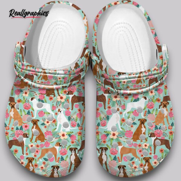 floral print boxer clogs - garden bloom novelty shoes