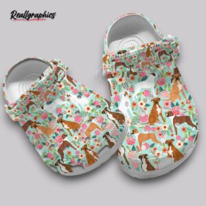 floral print boxer clogs - garden bloom novelty shoes