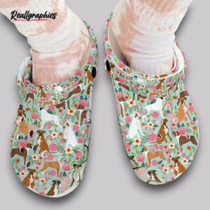 floral print boxer clogs - garden bloom novelty shoes