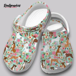 floral print boxer clogs - garden bloom novelty shoes