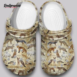 fox clogs women's & girls' printed design shoes
