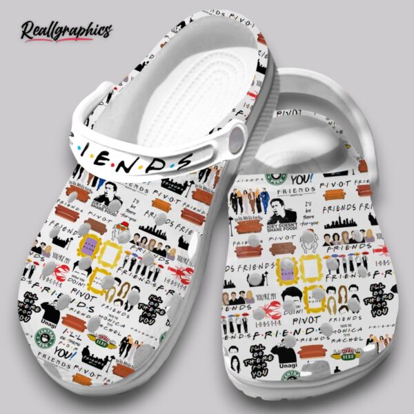 friends tv show clogs - graphic print slip on shoes