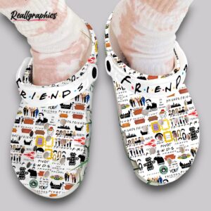friends tv show clogs - graphic print slip on shoes