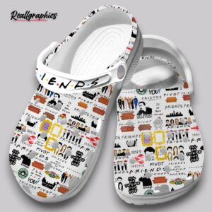 friends tv show clogs - graphic print slip on shoes