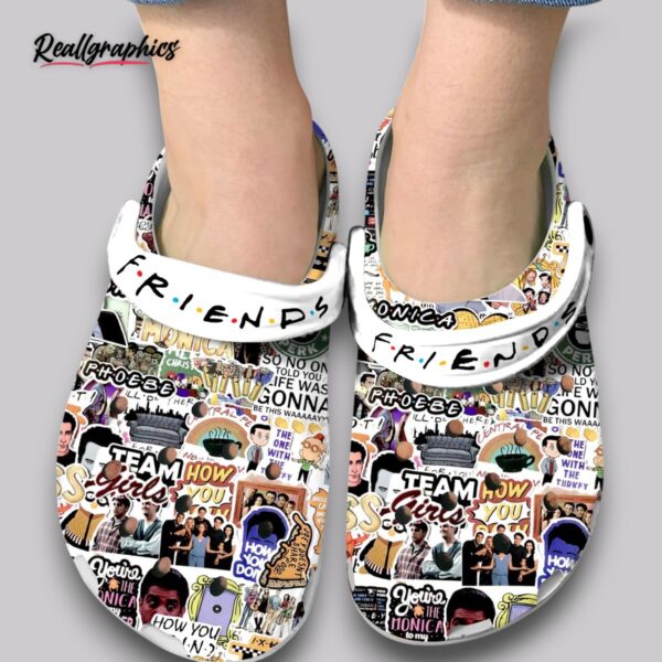 friends tv show clogs - team girl print - comfortable & fun!