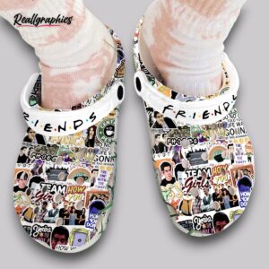 friends tv show clogs - team girl print - comfortable & fun!