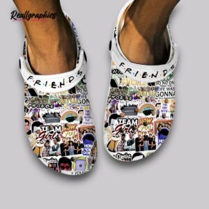 friends tv show clogs - team girl print - comfortable & fun!