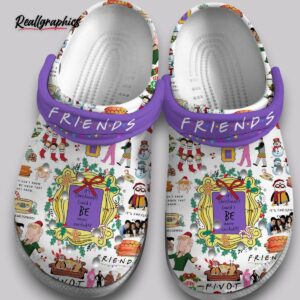 friends tv show crocs - classic clogs with christmas print