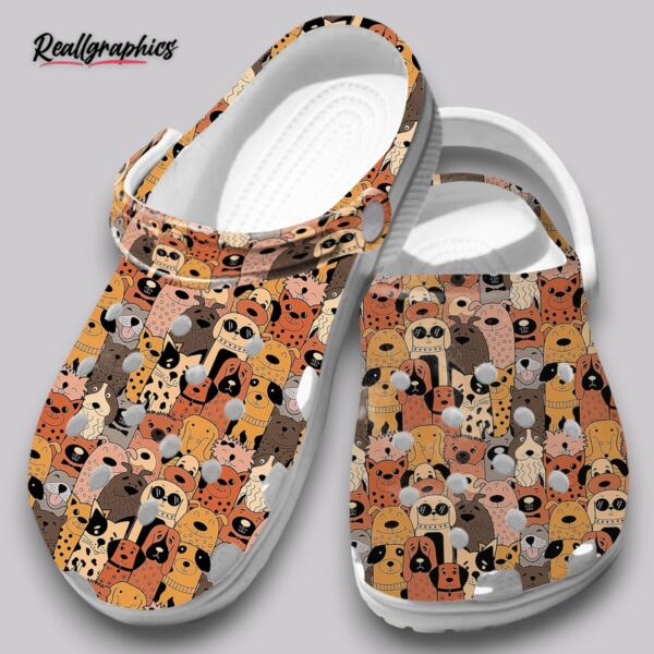 funny dog print clogs - cute & comfy shoes for dog lovers