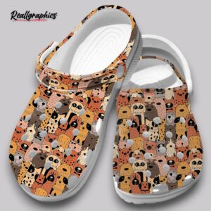 funny dog print clogs - cute & comfy shoes for dog lovers
