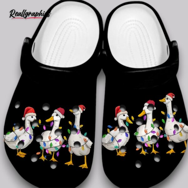 funny goose christmas lights crocs - unisex classic clogs