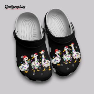 funny goose christmas lights crocs - unisex classic clogs