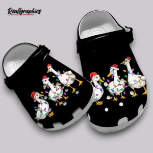 funny goose christmas lights crocs - unisex classic clogs