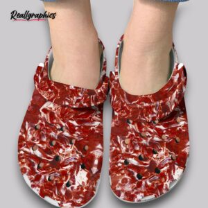 funny pig slippers - novelty meat print house shoes