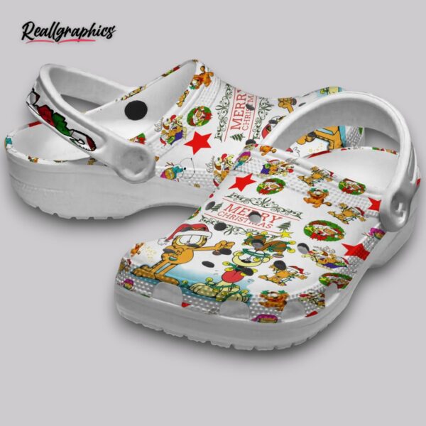 garfield christmas clogs - kids & adults - holiday slip ons