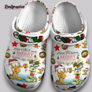 garfield christmas clogs - kids & adults - holiday slip ons