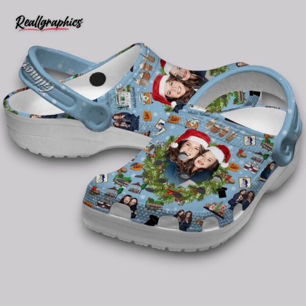 gilmore girls christmas crocs - blue holiday clogs