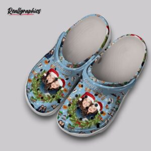 gilmore girls christmas crocs - blue holiday clogs