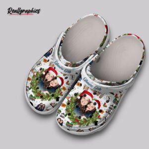 gilmore girls christmas crocs - holiday classic white clogs