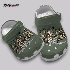 glitter & dirt mama crocs - 3d printed unisex clogs