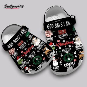 god says i am crocs - waterproof unisex classic clogs