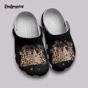 gold leopard christmas crocs - unisex classic clogs