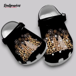 gold leopard christmas crocs - unisex classic clogs