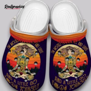 granola girl clogs - hippie theme printed shoes