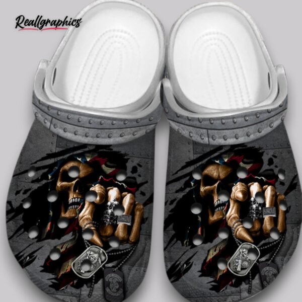 grim reaper us flag clogs - patriotic american flag shoes