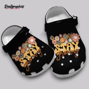 groovy print crocs - unisex water resistant clogs