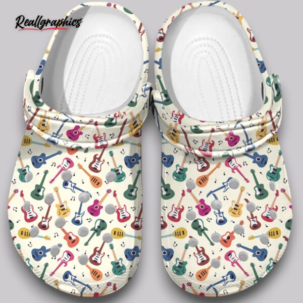 guitar print clogs breathable soft shoes for musicians