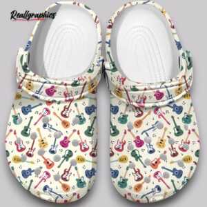 guitar print clogs breathable soft shoes for musicians
