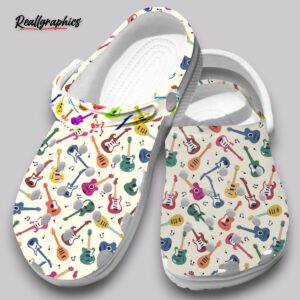 guitar print clogs breathable soft shoes for musicians