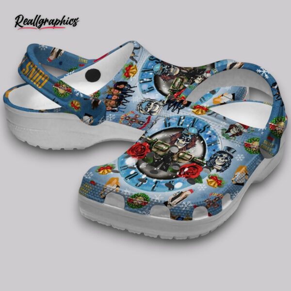 guns n roses christmas clogs - blue holiday shoes kids & adults