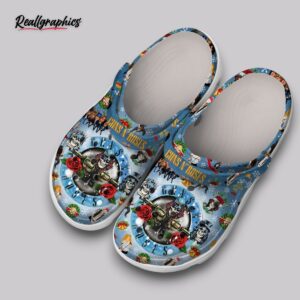 guns n roses christmas clogs - blue holiday shoes kids & adults