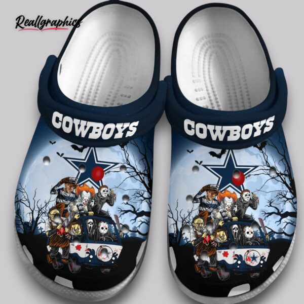 halloween clogs horror cowboy bus print - kids & adults shoes