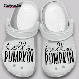 hello pumpkin crocs - unisex non slip classic clogs