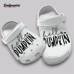 hello pumpkin crocs - unisex non slip classic clogs