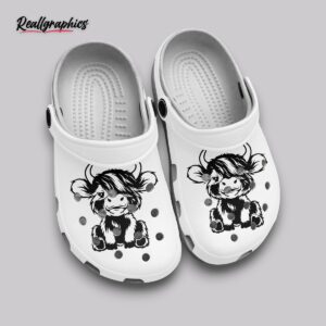 highland cow crocs baby cattle print unisex classic clogs