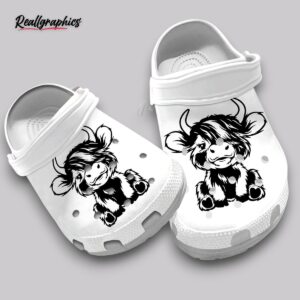 highland cow crocs baby cattle print unisex classic clogs
