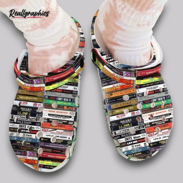 hiphop cd graphic clogs - music lover slip ons