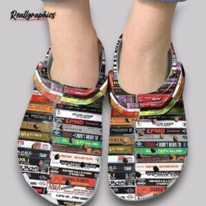 hiphop cd graphic clogs - music lover slip ons