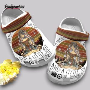 hippie clogs - love & happiness print - women's comfort shoes