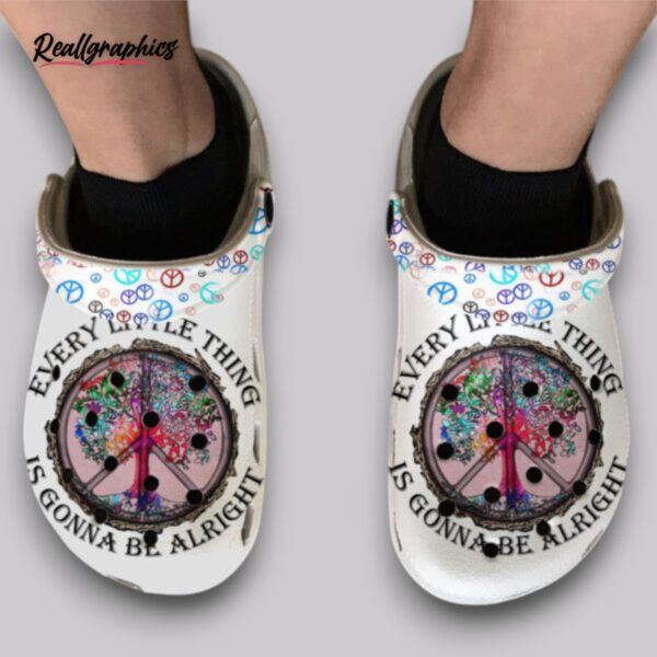 hippie clogs love & peace printed design - women'smen's