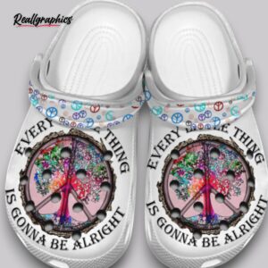 hippie clogs love & peace printed design - women'smen's