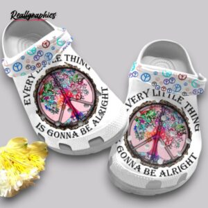 hippie clogs love & peace printed design - women'smen's