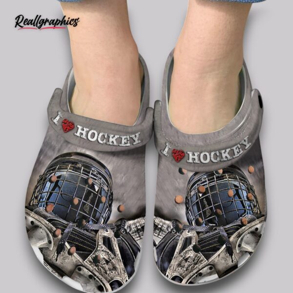 hockey clogs - funny ice hockey print shoes for men & women