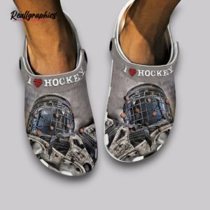 hockey clogs - funny ice hockey print shoes for men & women