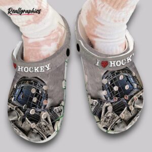 hockey clogs - funny ice hockey print shoes for men & women